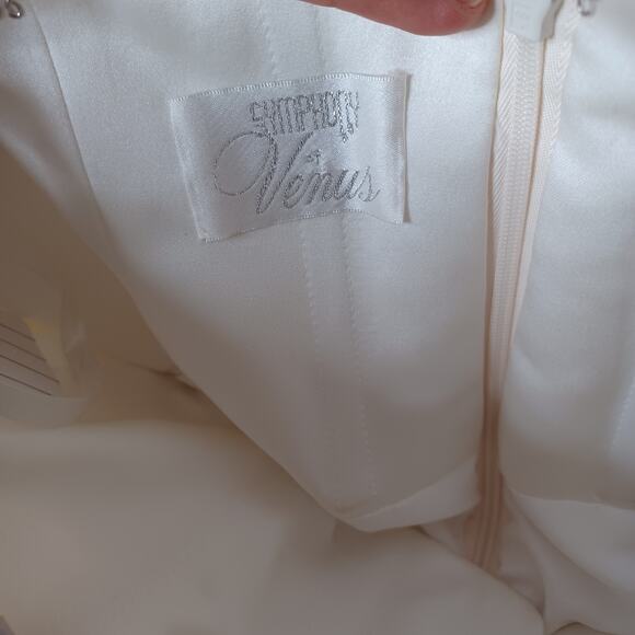 Symphony Of Venus Corset Wedding Gown Beaded Detail Waist Bridal Dress - Picture 9 of 12